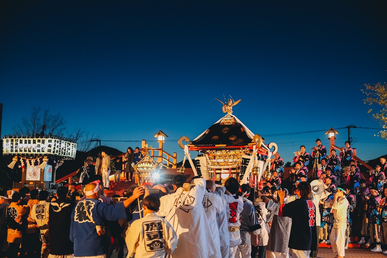 御殿場高原時之栖桜まつり 夜のお神輿