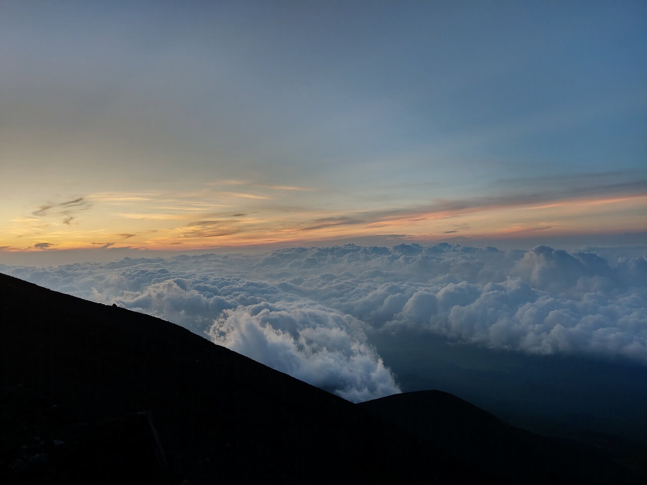 富士登山道富士宮ルート八合目 雲海