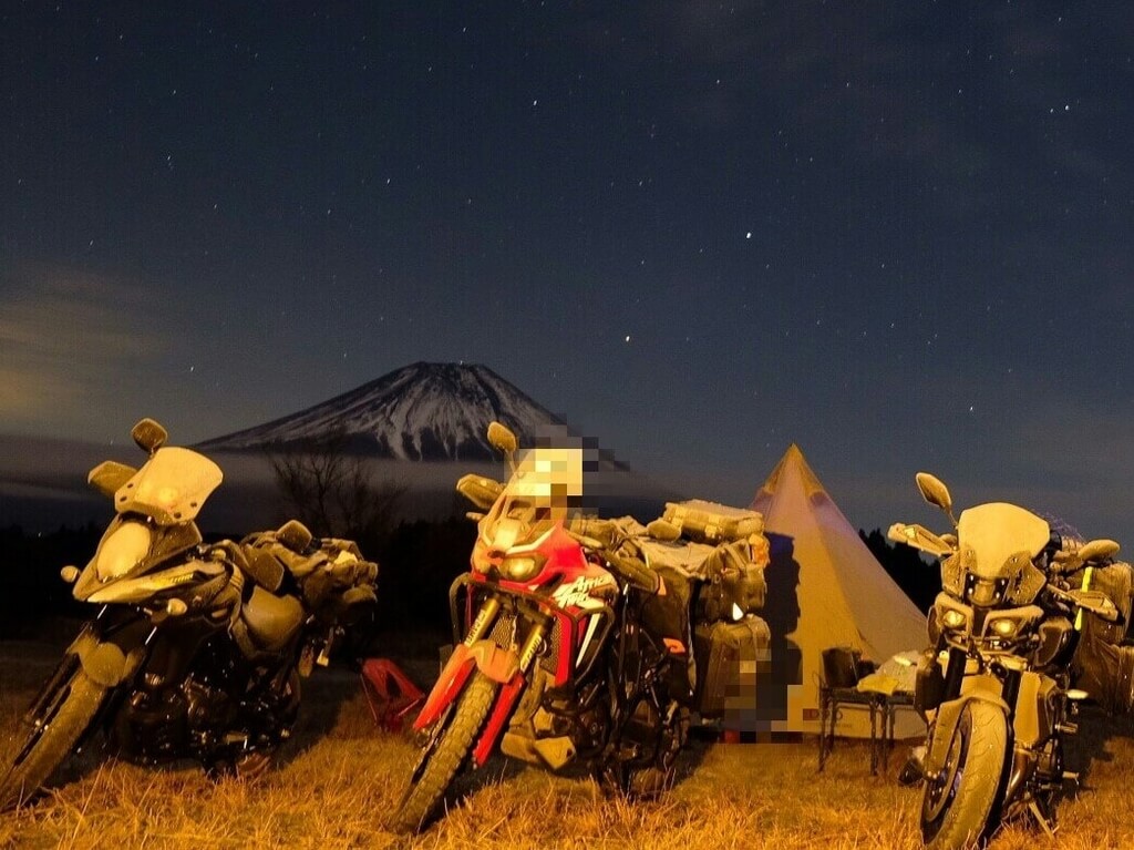 ふもとっぱらキャンプ場　冬のバイクキャンプ